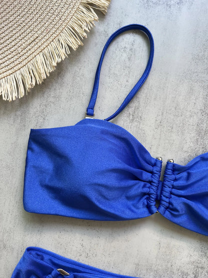 Bandeau Bikini Push Up Women Swimsuits 2026 Sexy Female Swimwear Brazilian Bikini Set Thong Biquini Swim Suits Solid Beachwear